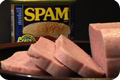 Sliced canned meat, spam